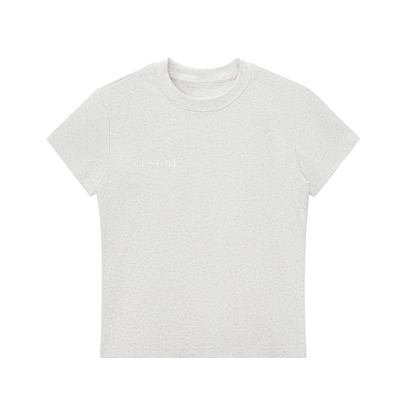 Custom Logo Essential Bodycon Crewneck T-Shirt