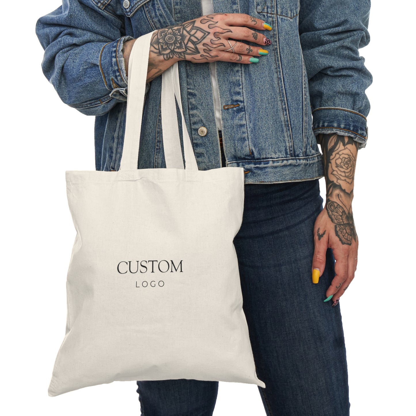 Custom Logo Natural Tote Bag