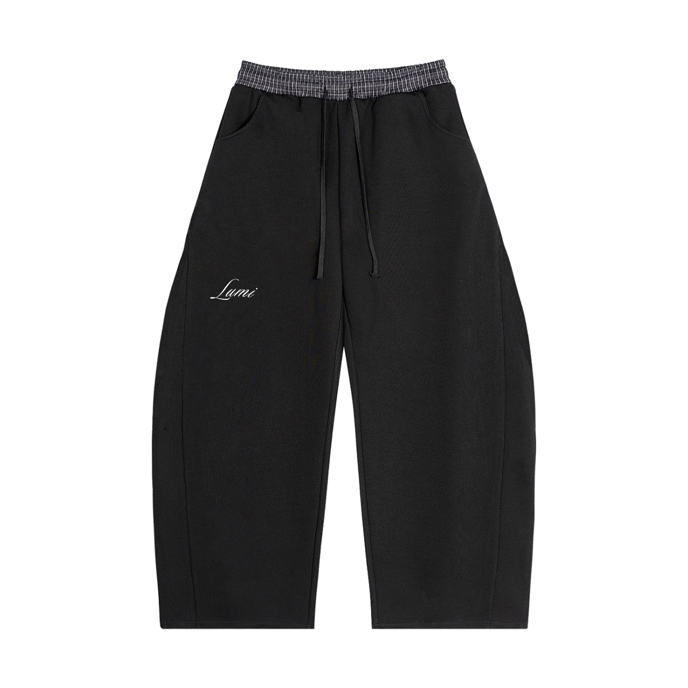 Lumi Plaid Waistband Barrel Sweatpants