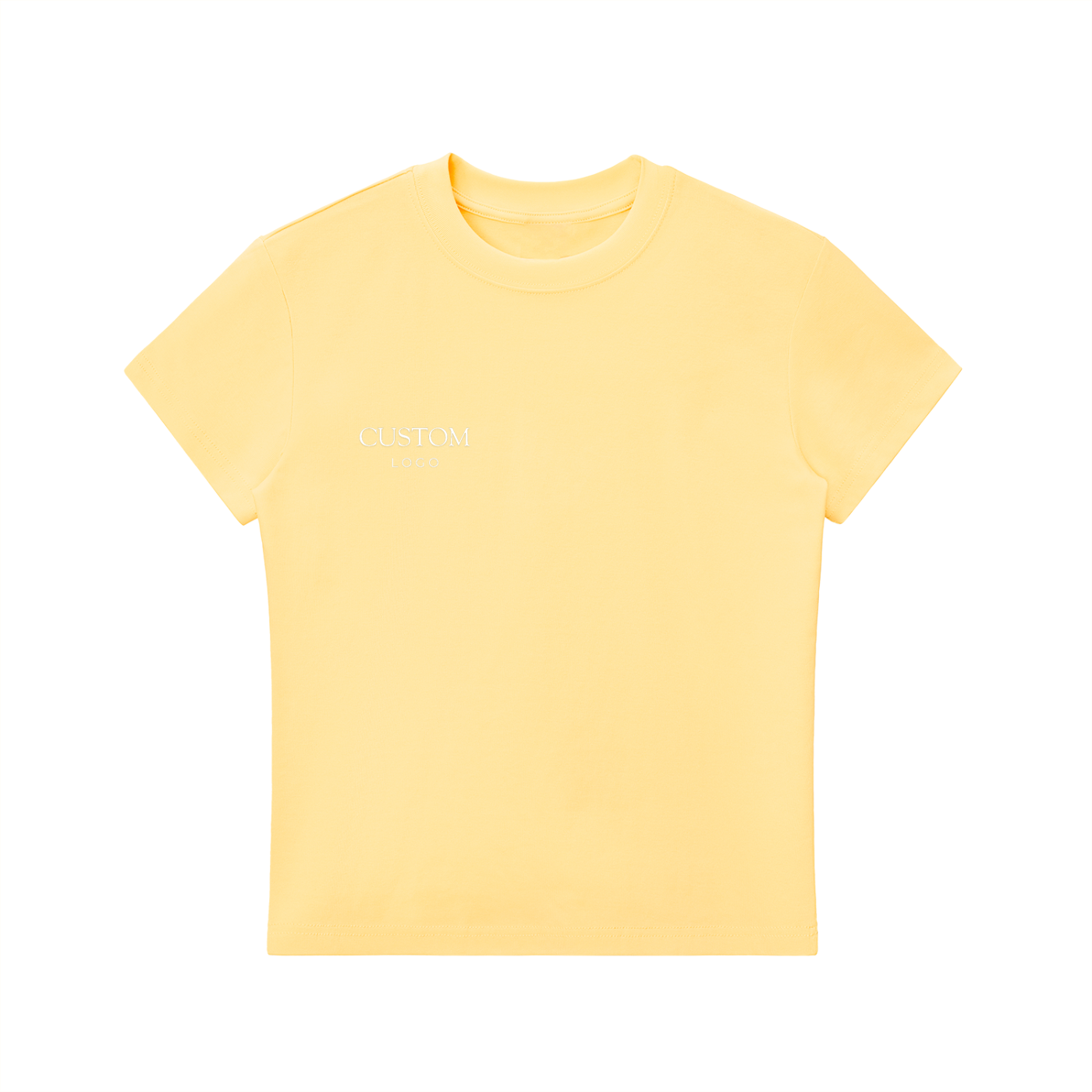 Custom Logo Essential Bodycon Crewneck T-Shirt