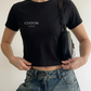 Custom Logo Essential Bodycon Crewneck T-Shirt