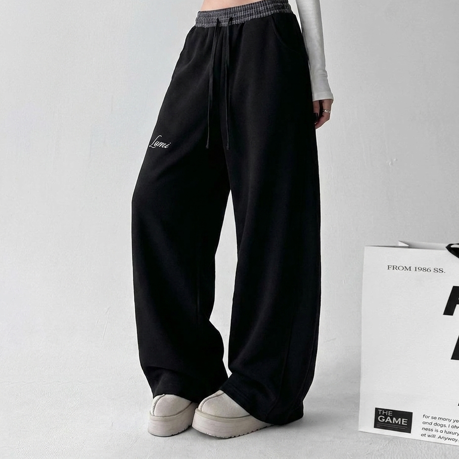 Lumi Plaid Waistband Barrel Sweatpants