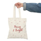 Merry & Bright Natural Tote Bag